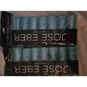 NEW JOSE EBER Self-Grip Thermal Hair Rollers 7 Small Aqua Volume